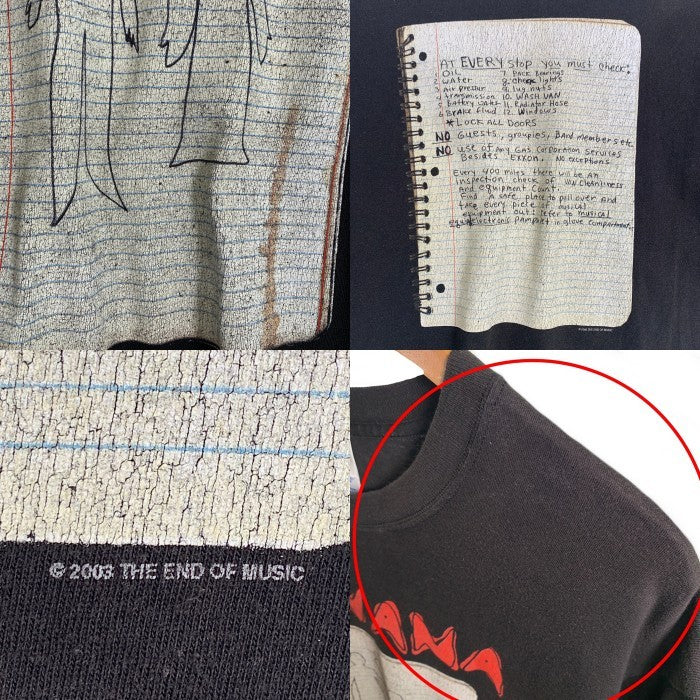 00's NIRVANA ニルヴァーナ Ghost Note ゴーストノート 半袖 Tシャツ ブラック Size L 福生店