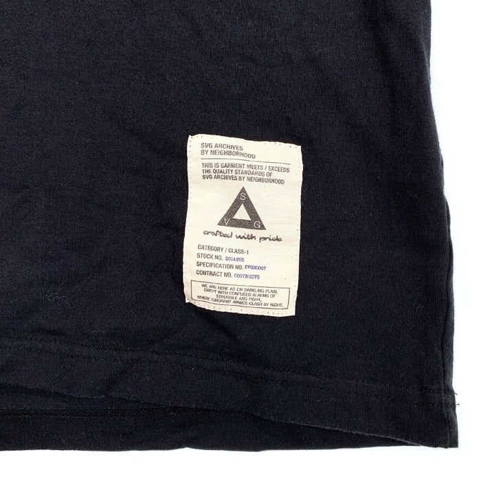 SVG NEIGHBORHOOD ネイバーフッド CLASS-1 VネックプリントTシャツ ブラック 2014SVG Size 4 福生店