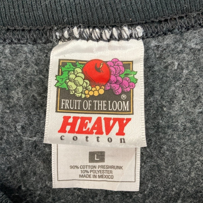 FRUIT OF THE LOOM フルーツオブザルーム メキシコ製 胸刺繍 ヘビースウェットトレーナー ブラック sizeL 瑞穂店