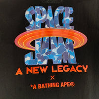 A BATHING APE アベイシングエイプ SPACE JAM スペースジャム A NEW LEGACY TUNE SQUAD プリントTシャツ ブラック 001TEH731907C Size M 福生店