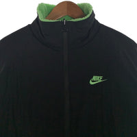 NIKE ナイキ VM SWOOSH FULL ZIP JACKET リバーシブル ボアフリースジャケット ナイロン ネオングリーン ブラック BQ6546-350 Size XL 福生店