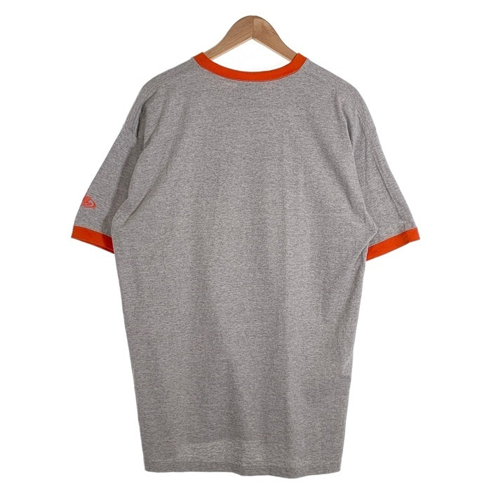 90's PNB NATION CLOTHING ピーエヌビー リンガーTシャツ プリント グレー オレンジ USA製 Size L 福生店