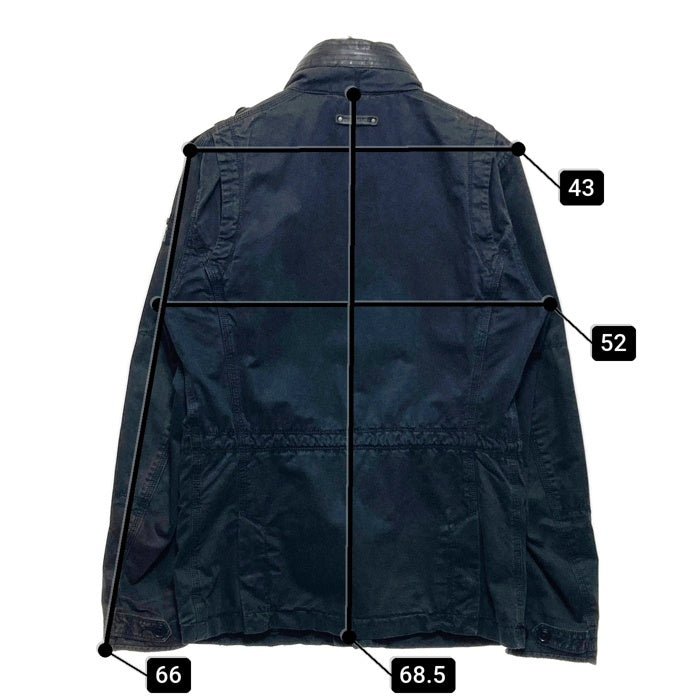 DIESEL ディーゼル 加工 ミリタリージャケット ブラック Size S 瑞穂店