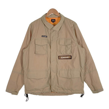 STUSSY ステューシー ナイロン リップストップ フィールドジャケット ベージュ オールド Size M 福生店