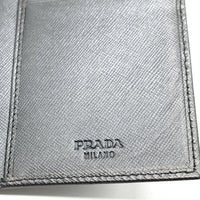 PRADA プラダ サフィアーノ レザー 二つ折り 長財布 ウォレット シルバー 福生店