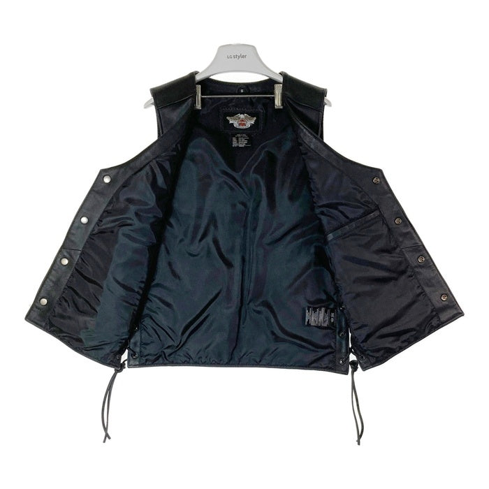 HARLEY DAVIDSON ハーレーダビッドソン レザーベスト ブラック sizeS 瑞穂店