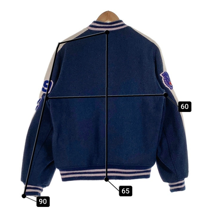 80`s BUTWIN バトウィン USA製 ウール スタジアムジャケット スタジャン ネイビー Size 42 福生店