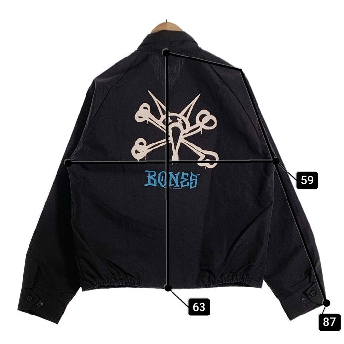 80's POWELL PERALTA パウエルペラルタ RAT BONES ラットボーンズ SWING TOP スイングトップ ジップアップ ジャケット ブラック USA製 Size M 福生店