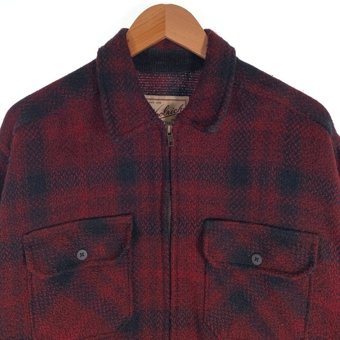 Woolrich ウールリッ オンブレチェック ウール ジャケット レッド ブラック USA製 Size L 福生店