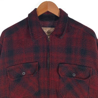 Woolrich ウールリッ オンブレチェック ウール ジャケット レッド ブラック USA製 Size L 福生店