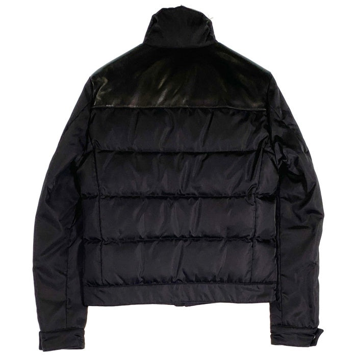 PRADA SPORT プラダスポーツ Leather Yoke Down Jacket レザー ダウンジャケット ブラック SGH163 Size 48 福生店