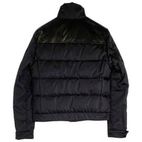 PRADA SPORT プラダスポーツ Leather Yoke Down Jacket レザー ダウンジャケット ブラック SGH163 Size 48 福生店