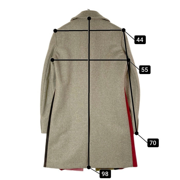 COMME des GARCONS HOMME PLUS コムデギャルソンオムプリュス PJ-J053 AD2022 ウールxコーデュロイ 切替 ロングコート ブラウン sizeM 瑞穂店