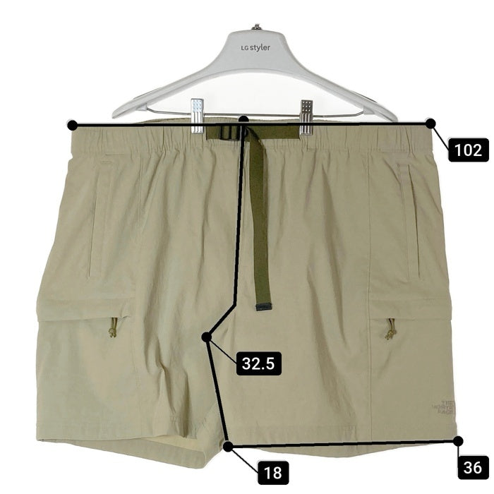 THE NORTH FACE ノースフェイス Class V Belted Shorts NF0A55V8 ベルテッド ショーツ ショートパンツ ベージュ Size XXL 瑞穂店