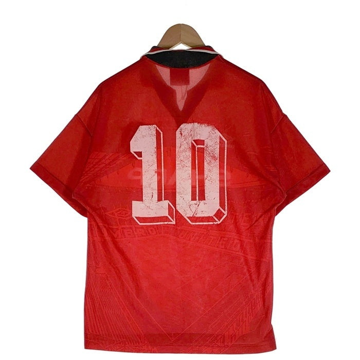 90's UMBRO アンブロ MANCHESTER UNITED マンチェスターユナイテッド ゲームシャツ ユニフォーム SHARP レッド Size M 福生店