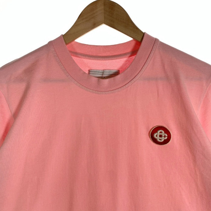 Casablanca カサブランカ 22SS ワンポイント ワッペン Tシャツ ピンク MS22-JTS-001 Size M 福生店