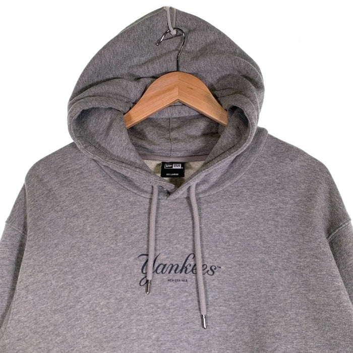 NEWERA ニューエラ Newyork Yankees ニューヨークヤンキース スウェット プルオーバーフーディー パーカー グレー Size XXL 福生店