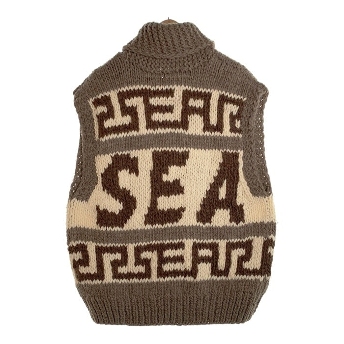 WIND AND SEA ウィンダンシー COWICHAN KNIT VEST カウチンニットベスト グレー WDS-O-ATWK-24-Q4-KN-02 福生店