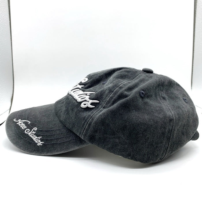 Acne Studios アクネストゥディオズ 24SS Logo Cap 刺繡ロゴ アジャスタブルキャップ フェイデッドブラック FN-UX-HATS000240 福生店