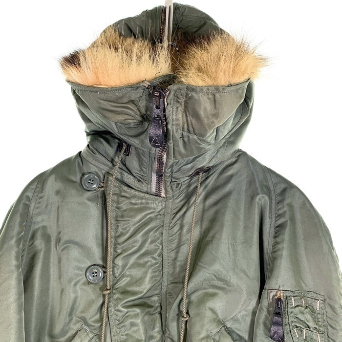 U.S. ARMY 60's ALPHA INDUSTRIES アルファインダストリーズ N-2B コヨーテファー  黒タグ CONMERジッパー フライトジャケット オリーブ MIL-J-6278D / 8415-270-0366 /DSA-1-2355-63-C  Size M 福生店