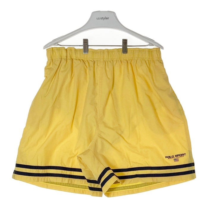 POLO SPORT ポロスポーツ 90s ライナー付き ナイロン ショートパンツ イエロー sizeXL 瑞穂店