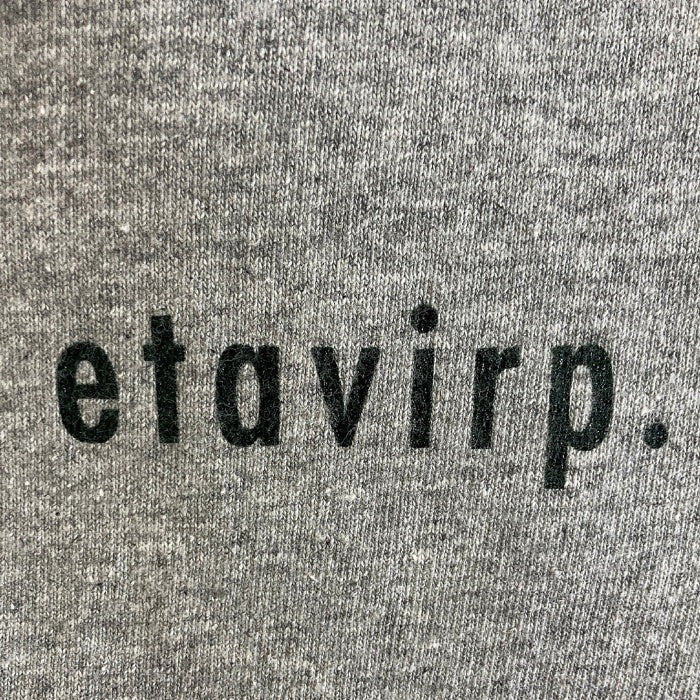 Etavirp エタヴァープ ロゴプリント Tシャツ フロント バック グレー SizeXL 瑞穂店