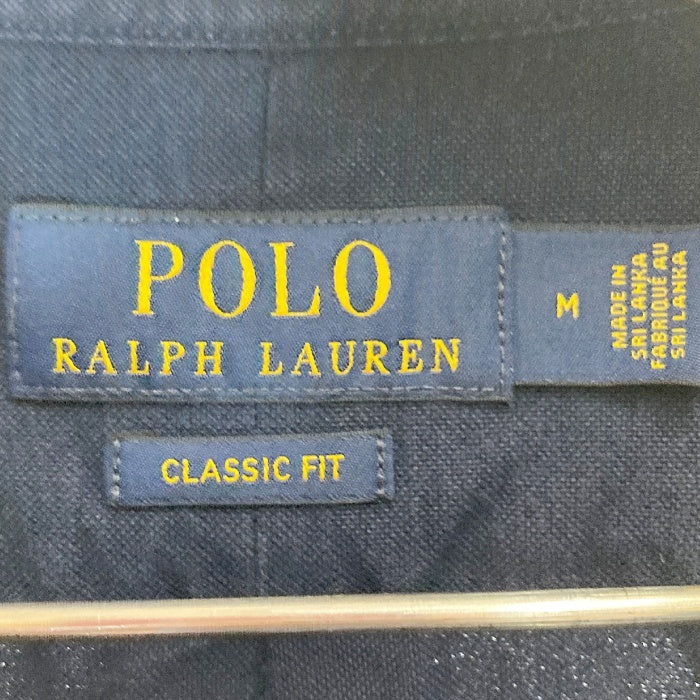 POLO RALPH LAUREN ポロラルフローレン オックスフォードシャツ 刺繍総柄 ネイビー sizeM 瑞穂店
