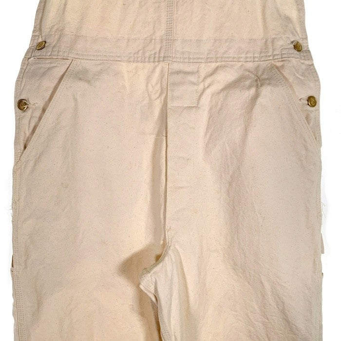 90's Dickies ディッキーズ オーバーオール 生成 アイボリー USA製 Size 34×34 福生店