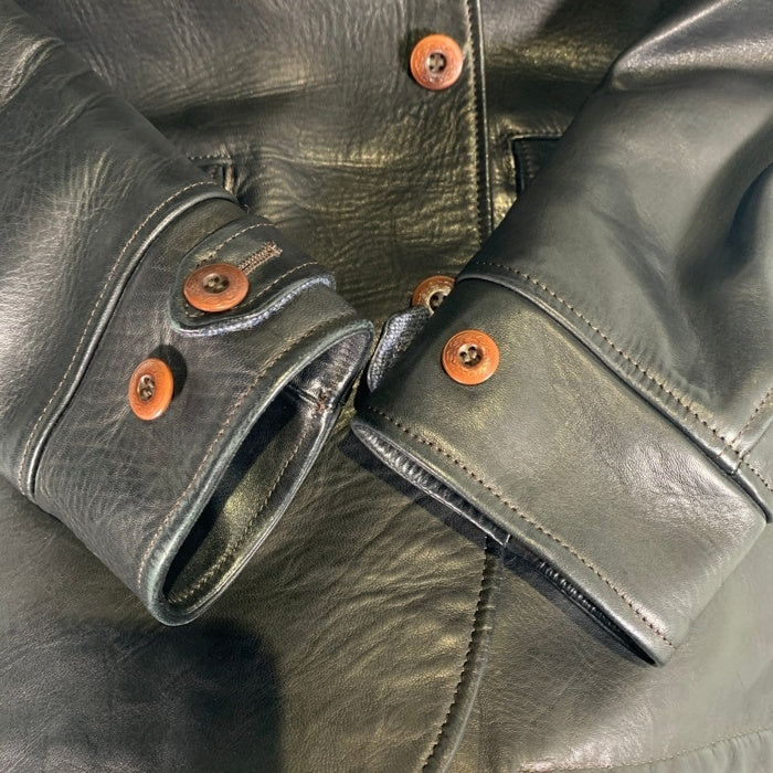 ORGUEIL オルゲイユ Horsehide Aviation Coat 馬革 ホースハイド アビエーター レザーコート ジャケット OR-4010 ブラック Size 42 福生店