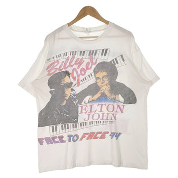 90's Billy Joel ビリージョエル Elton John エルトンジョン TOUR 1994 プリントTシャツ ホワイト SHOR HILLS TEE Size XL 福生店