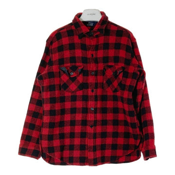 WOOLRICH ウールリッチ WPL6635 ウールネルシャツ USA製 チェック柄  長袖 レッド sizeL 瑞穂店