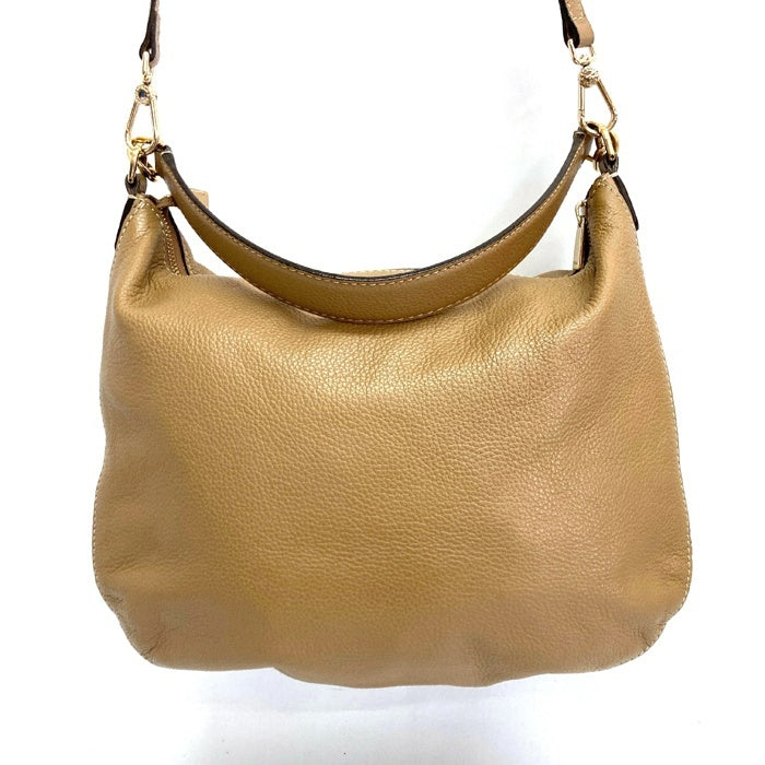 FURLA フルラ JO ショルダーバッグ レザー 2WAY フラップ ゴールド金具 ベージュ 瑞穂店