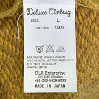 DELUXE CLOTHING デラックスクロージング コットン ショールカラーニットカーディガン イエロー Size L 福生店