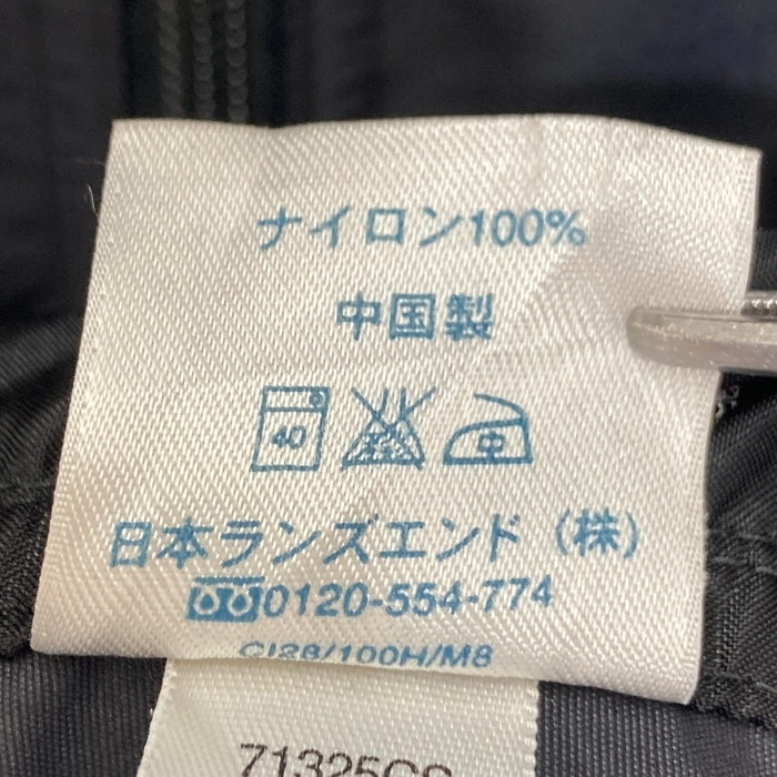 LANDS’ END ランズエンド ナイロン アノラック プルオーバージャケット ブラック カレッジ刺繡 Size L 瑞穂店