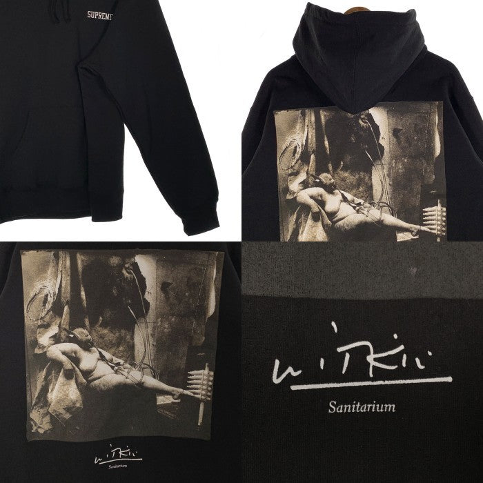 SUPREME シュプリーム 20AW Joel-Peter Witkin ジョエルピーター Sanitarium Hooded Sweatshirt プリント プルオーバースウェットパーカー ブラック Size XL 福生店