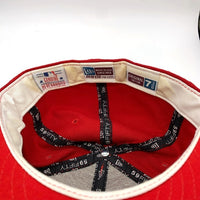 90's New Era ニューエラ 59FIFTY MLB ニューヨーク・ヤンキース ウールベースボールキャップ レッド USA製 Size 7 3/8 (58.7cm) 福生店