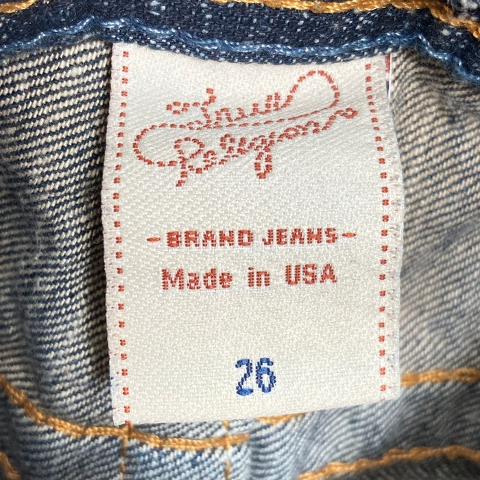 TRUE RELIGION トゥルーレリジョン 太ステッチ デニムパンツ インディゴ size26 瑞穂店