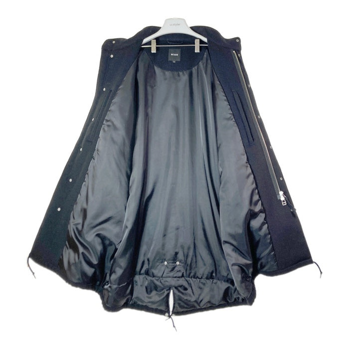 BEAMS ビームス 11-19-1471-120 中綿 ウール モッズ コート ブラック sizeL 瑞穂店