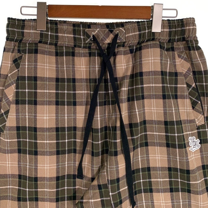EXAMPLE エグザンプル EX CHECK SAROUEL SHORTS チェック サルエルショーツ ベージュ Size XL 福生店