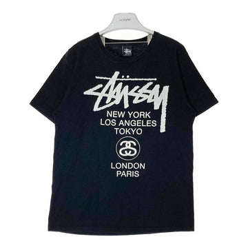 STUSSY ステューシー WORLD TOUR ワールドツアー メキシコ製 Tシャツ ブラック sizeM 瑞穂店