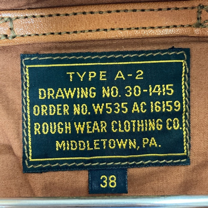 MUSHMANS マッシュマンズ × Rainbow Country レインボーカントリー A-2 ROUGH WEAR CLOTHING ホースハイド フライトジャケット キャメル size38 瑞穂店