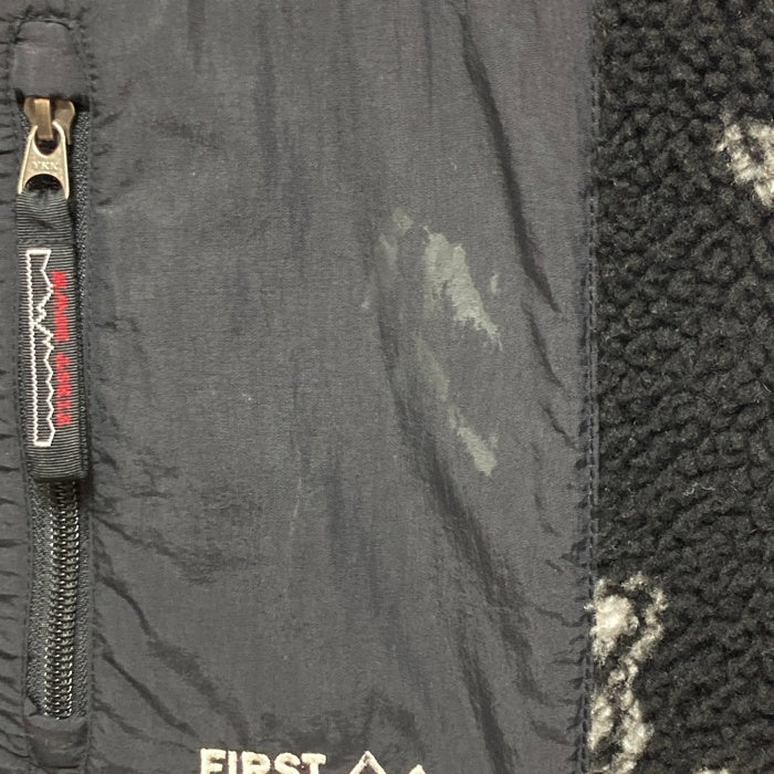FIRST DOWN ファーストダウン 別注 フリースジャケット ペイズリー柄 ブラック 203-1511 Size L 瑞穂店