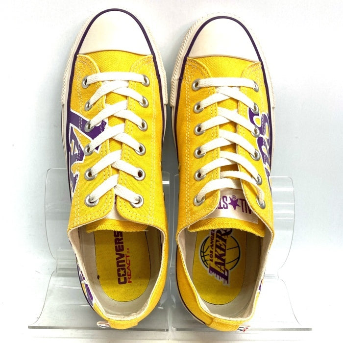 CONVERSE コンバース ALL STAR LOW REACT2.0 NBA レイカーズ キャンバスローカットスニーカー イエロー 1SD539 Size 26cm 瑞穂店