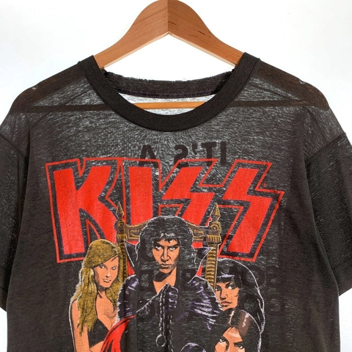 80's KISS キッス IT'S A DIRTY JOB プリントTシャツ ブラック 1987コピーライト Size L-XL 相当 福生店