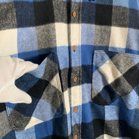 90's BIG MAC ビッグマック バッファローチェック フランネルシャツ ブルー USA製 94年 Size M-R 福生店