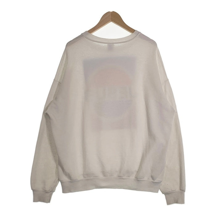 80`s JESUS ジーザス ペプシパロディ プリントクルーネックスウェットトレーナー ホワイト JERZEES USA製 やや薄手 Size XL 福生店