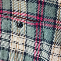 RRL ダブルアールエル 三ツ星タグ 猫目ボタン ヘビーネルシャツ ブラウンxグリーン sizeS 瑞穂店