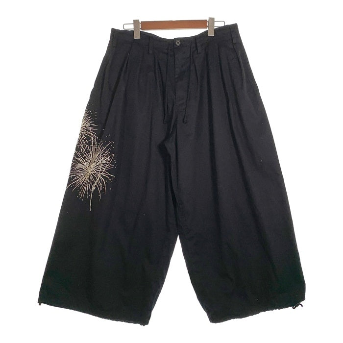 S'YTE サイト ヨウジヤマモト FIREWORKS EMBROIDERY BALLOON PANTS 刺繡 バルーンパンツ ブラック UT-P06-001 Size 3 福生店