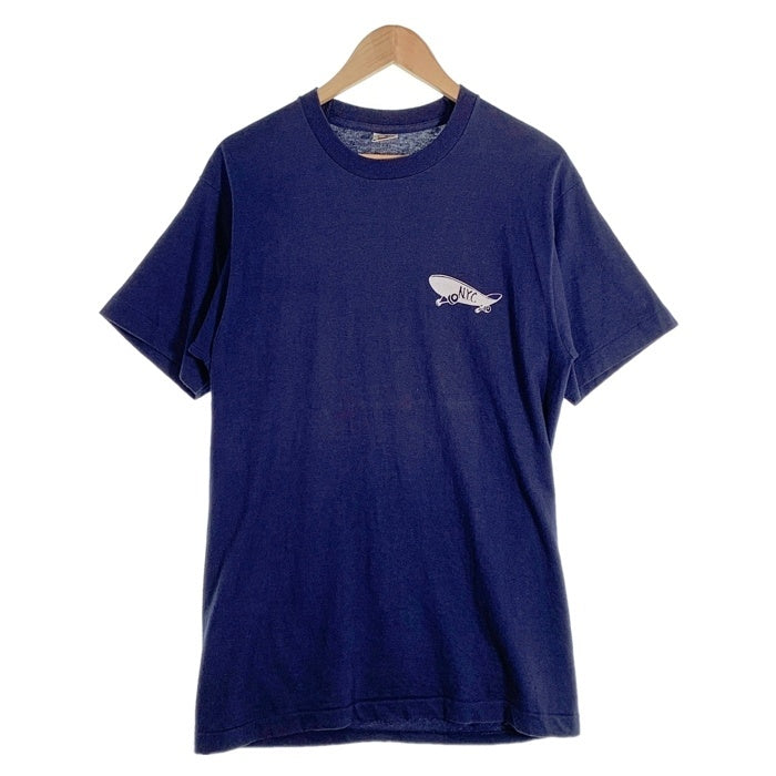 90's SKATE N.Y.C. スケートニューヨーク DIVISION プリントTシャツ ネイビー フルーツオブザルーム Size L 福生店