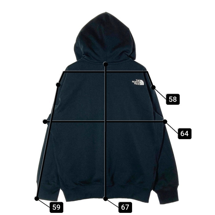 THE NORTH FACE ザノースフェイス NT62038 Square Logo Full Zip Hoodie プルオーバーパーカー ブラック sizeXL 瑞穂店